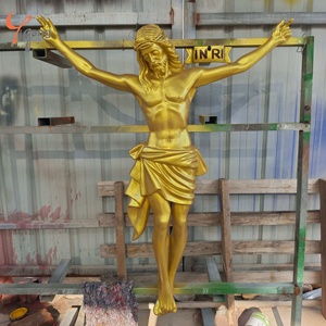 Statua di <span class=keywords><strong>Gesù</strong></span> in Vetroresina Stile Papale, Scultura Artigianale di Alta Gamma Personalizzata in Diversi Colori - Product Image 1