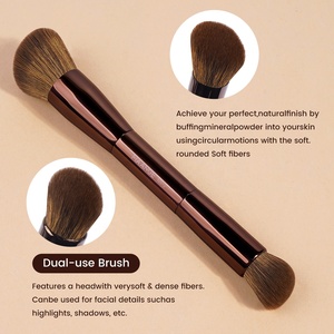 Ensemble de pinceaux de maquillage 7 pièces <span class=keywords><strong>pinceau</strong></span> visage à double extrémité <span class=keywords><strong>pour</strong></span> fond de teint <span class=keywords><strong>poudre</strong></span> Contour fond de teint sans cruauté ensemble de pinceaux de maquillage - Product Image 4