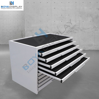 Présentoir Boya DDR006 sur mesure pour carreaux de céramique, carreaux de verre, pierres – Meuble de présentation avec tiroirs pour exposition