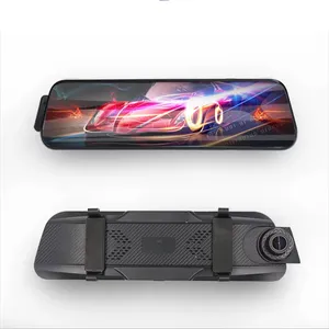 10 pulgadas coche DVR WIFI GPS lente Dual pantalla táctil grabadora de vídeo Cam espejo retrovisor Dashcam vehículo Blackbox