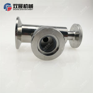 सेनेटरी स्टेनलेस स्टील 304 त्रि दबाना फिटिंग दृष्टि स्तर ग्लास गेज के साथ ऊपरी वाल्व केतली दृष्टि स्तर वाल्व - Product Image 6