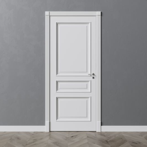 Portes pivotantes intérieures modernes en bois massif blanc shaker pour chambre à coucher - Product Image 3