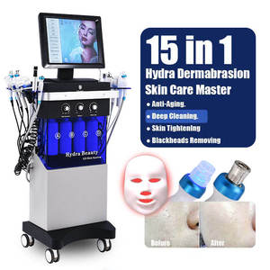 Appareil de soin du visage à l'oxygène avec hydrodermabrasion pour le rajeunissement de la peau et le raffermissement du cou et de la gorge, prise IT, garantie 1 an - Product Image 4