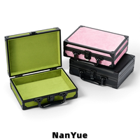 Boîtes de présentation de bijoux portables en aluminium en gros, étuis de rangement de bijoux de voyage vides, logo personnalisé pour les détaillants de bijoux et les expositions