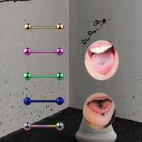 Anneaux de langue en acier inoxydable Xinfocus Piercing de mamelon à filetage interne Anneau de mamelon plaqué PVD Bijoux de corps pour femmes hommes