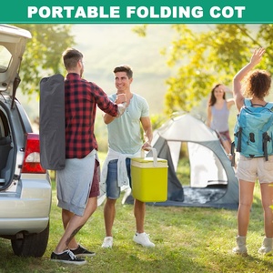 Lit <span class=keywords><strong>de</strong></span> camping pliable extra large, robuste, double couche, en Oxford, métal, portable, <span class=keywords><strong>sac</strong></span> <span class=keywords><strong>de</strong></span> transport, maison, bureau, chambre, <span class=keywords><strong>sieste</strong></span>, extérieur, plage - Product Image 4