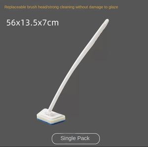 <b>Long</b>-<b>Handle</b> Multifunctional Household Bathroom Cleaning <b>Brush</b> Plastic Wall Window Glass Sponge Replaceable Head for Toilet Use - Product Image 6