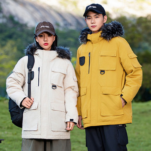Parkas à capuche épaisses et chaudes pour hommes, trench-coat, doudoune, streetwear, doudounes épaisses et amples, vêtements d'extérieur chauds pour jeunes, parkas - Product Image 1