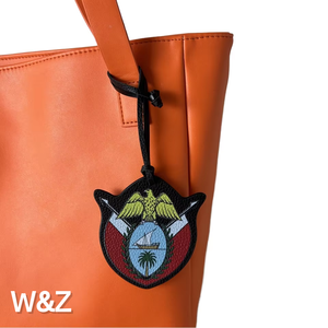 Breloque en cuir imprimé UV, breloques hibou, pendentif pour sac à main femme, breloque aigle, pendentif cartes de pays pour sac à dos, décoration porte-clés, sac à main - Product Image 4