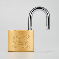Cadenas de sécurité en laiton jaune de 32 mm avec clé, de haute qualité, vente en gros à prix d'usine, marque FEIHUAN