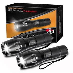 Super Bright Zoom Pocket Small Powerful Flashlight Torch Light linterna Tactical Metal LED EDC Mini Flashlight Rechargeable