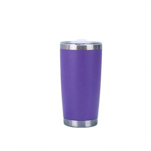 Mug isotherme noir 20 oz en acier inoxydable, revêtement poudré mat, paroi intérieure sans soudure, anti-fuite, mug de voyage ASM25 - Product Image 4