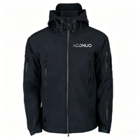 Veste coupe-vent de randonnée pour homme, tissée, décontractée, imperméable, coupe-vent, à capuche, ajustée, avec logo personnalisé, service OEM, printemps-automne