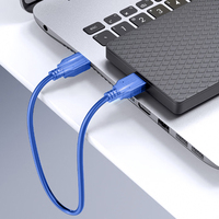 Kabel AM-AM Newstarlink USB 3.0 Ramah Lingkungan Biru Transfer Data Cepat Konduktor Tembaga Murni Dilindungi PVC Kamera Mobil Barcode