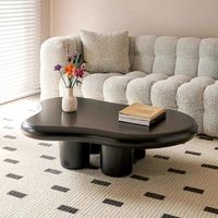Table basse Black Cloud, table basse irrégulière minimaliste moderne, table centrale de luxe légère pour salon