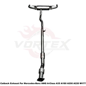 Sistema de escape de acero inoxidable Vortex Track-Ready para mejorar la potencia del motor, compatible con Mercedes-Benz AMG Clase A A35 A180 A200 A220 W177 - Product Image 4