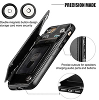 Étui de téléphone portefeuille en cuir PU de qualité supérieure avec support et porte-cartes pour iPhone 7/8/X/Xs Max/11