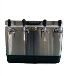 Nouveau refroidisseur de bière jockey en acier inoxydable avec quatre robinets - Product Image 1