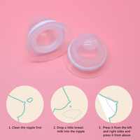 Correcteur de mamelons en silicone pour mamelons plats ou inversés avec étui transparent