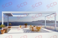 Pergola à lames en aluminium, vente directe d'usine en Chine, pergola extérieure en aluminium, pergola motorisée en aluminium, prix de la pergola à lames