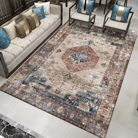 Moderner Blumen-Teppich für Wohnzimmer, Maschinengefertigt, Umweltfreundlich, Haustierfreundlich, Waschbar, Wasserdicht, Maßgefertigt, 6mm Stärke