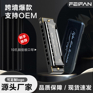 Armónica Blues Feifan de 10 Orificios en Clave de C, Escala Diatónica, Instrumento para Estudiantes Principiantes - Product Image 3