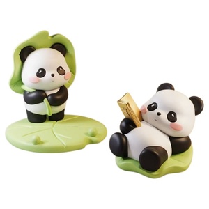 Lindo Soporte para Teléfono con Forma de Panda, Resina Pintada a Mano, Flor de Loto, Soporte para Teléfono Móvil de Escritorio, Adorno para Oficina, Decoración Emocional - Product Image 5