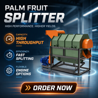 Palmvruchtensplitsmachine, Palmvruchtendorsmachine, Palmvruchtendorsmachine, Palmoliemolen, FFB dorsmachine