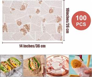 Hojas de Papel para Envolver Alimentos con Revestimiento de Cera Industrial, Biodegradables, Ecológicas, Resistentes a la Grasa, con Logotipo Personalizado de Fábrica, para Pan, Gelatina, Chicle - Product Image 2
