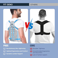 Support ajustable en néoprène taille unique pour clavicule et lombaire, idéal pour la sciatique et la correction de la posture dorsale – Fabriqué en Chine