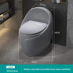 WC monobloc en céramique de luxe avec siphon intégré, design moderne, économie <span class=keywords><strong>d</strong></span>'<span class=keywords><strong>eau</strong></span>, pour hôtels, petits appartements, villas, salles de bain - Product Image 5