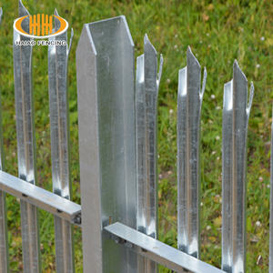 รั้วเหล็กเคลือบสี Haiao แบบยุโรป รั้วเหล็กแบบ Palisade พร้อมแผงเหล็กชุบสังกะสี ขนาด 6x8 ฟุต ป้องกันสนิม ขายส่ง - Product Image 5