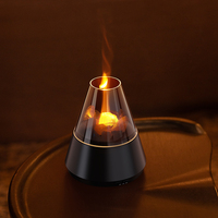 Diffuseur d'arômes A9 Flame, flamme simulée effet glace-feu, 120 ml, USB, ultrasonique, brume silencieuse 30 dB, huile essentielle pour la maison, l'hôtel et le bureau