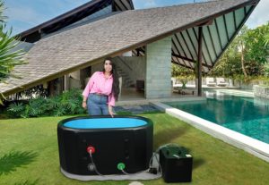 AMBOHR 150*80*65CM Nouvelle Baignoire de Massage Ovale Extérieure <span class=keywords><strong>SPA</strong></span> 1 Personne Sports Nautiques <span class=keywords><strong>SPA</strong></span> Extérieur Baignoire <span class=keywords><strong>Gonflable</strong></span> - Product Image 6