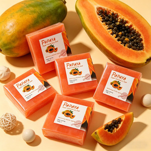 Papaya <b>Soap</b> Whitening Brightening Face Body Kojic Acid Turmeric <b>Soap</b> OEM Private Label Wholesale - Product Image 3