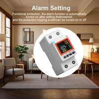 Interruptor Inteligente Tuya para el Hogar, Mini Interruptor de Circuito de 2 Polos y 63 A, Interruptor Inteligente Wifi con Protección Contra Fugas a Tierra, Tipo RCBO con Medidor de Energía y Temporizador