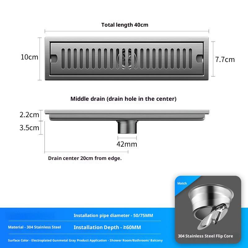 Sliver 10*40cm Centre hole