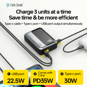 Producto en línea que vende bancos de energía delgados logotipo personalizado cargador de batería móvil portátil Mini banco de energía para computadora portátil 20000Mah - Product Image 3