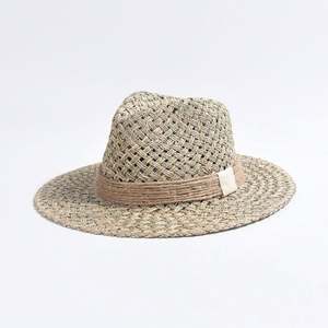 Chapeau de plage d'été pour femme, protection solaire, tissé à la main en paille de mer, style sombrero décontracté pour les vacances - Product Image 6