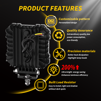 DXZ 4C-BQ-F Vente en gros, lampe de travail LED étanche IP68, 2400LM, 9-36V DC, faisceau spot, portée de 189m, lampe de conduite tout-terrain