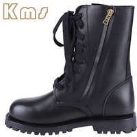 Chaussures tactiques noires KMS, vente en gros OEM, nouveau style, confortables, légères, fermeture éclair latérale, antidérapantes, bottes tactiques