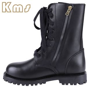 Kms Zwarte Tactische Schoenen Oem Groothandel Nieuwe Stijl Comfortabele Lichtgewicht Zijritssluiting Tactische Laarzen - Product Image 2