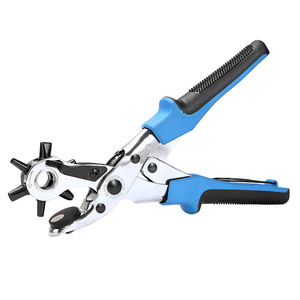 Green Smooth Hole Punch Pliers High Carbon Steel Thermoplastic Rubber Handle For <b>Leather</b> Belt Making Diy <b>Tools</b> - Product Image 1