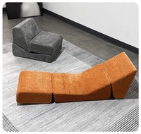Sofá Seccional Moderno de Lujo para Sala de Estar, Rectangular, Individual, Tapizado en Terciopelo, Ecológico, Color Personalizable