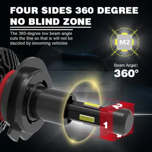 ไฟหน้า LED ซุปเปอร์ไบรท์หลอดไฟหน้ารถยนต์ LED สำหรับ H4 H7 9005 9006 9012 LED สำหรับรถยนต์