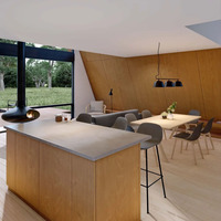 Nouvelle Villa Modulaire en Forme de Triangle, Structure en Acier Personnalisée, Bâtiment de Bureau Préfabriqué Moderne, Maison Extérieure, Hôtel, 2 Chambres