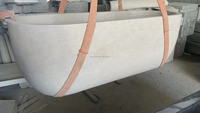 Baignoire en marbre beige naturel Gohera Baignoire autoportante en marbre calcaire beige