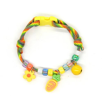 Collier coloré et mignon pour animaux de compagnie, chaîne tressée réglable pour chat avec clochettes, bijoux pour animaux de compagnie, accessoires de costume pour animaux
