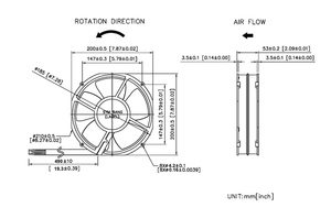 Ventilateur électrique sans balais à roulement à billes, pales en plastique, 48V 5000 tr/min, haute température, flux axial, usage industriel, OEM/ODM, fabriqué à Taïwan - Product Image 5