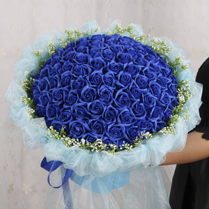 Vente directe d'usine, bouquet de fleurs de savon artificielles rondes faites à la main, 99 roses, 520 Qixi <span class=keywords><strong>Festival</strong></span>, cadeau de la Saint-Valentin, vente en gros - Product Image 2